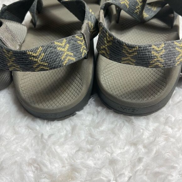 Men Chaco gray and khaki ZCloud straps sandals size 12